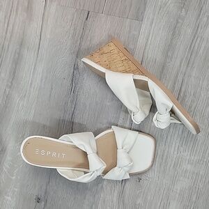 Women's Esprit Victoria Wedge White Sandals